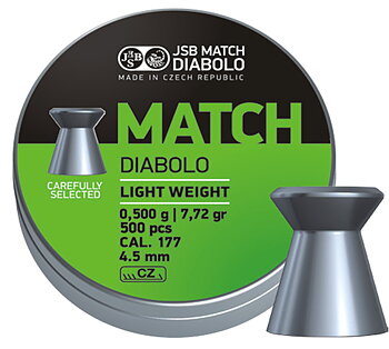 JSB Green Match Diabolo, Pistol 4,52mm - 0,475g