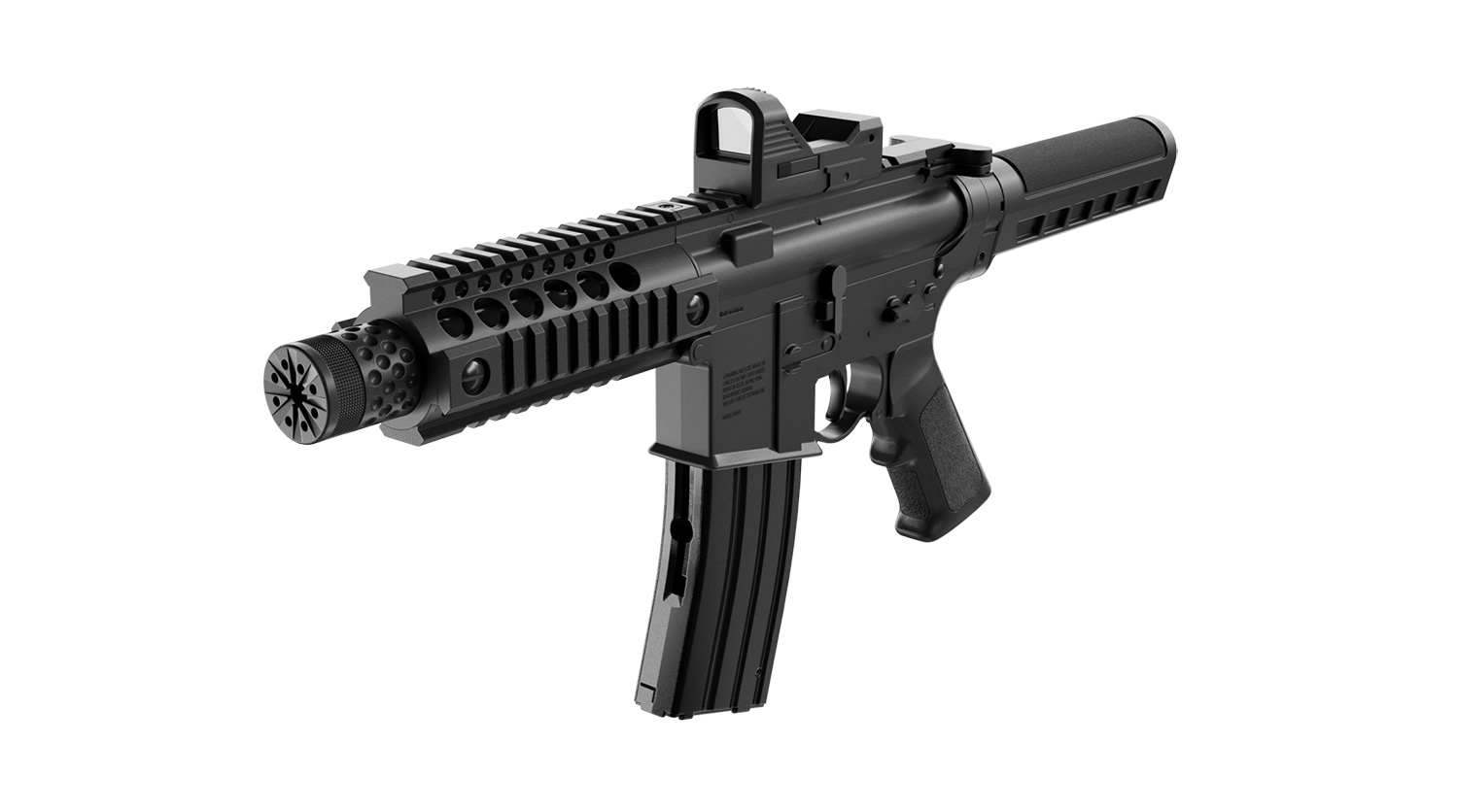 CROSMAN A4-P PISTOL (BLACK) CO2 POWERED, FULL AUTO BB AIR PISTOL