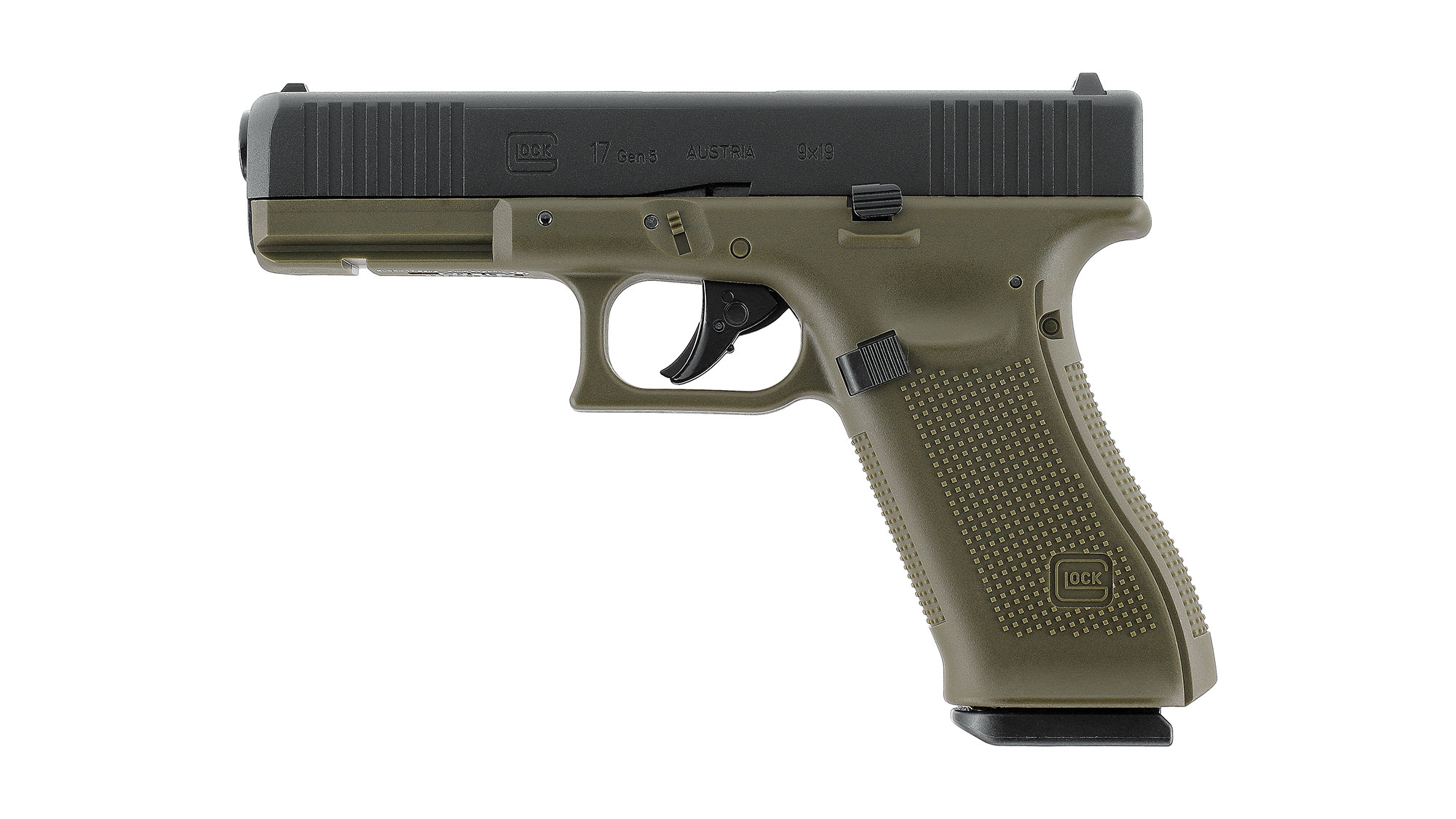 Glock 17 Gen5 MOS GBB CO2 6mm 2,0J Battlefield Green