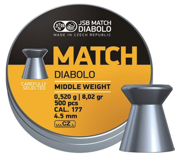 JSB Yellow Match Gevär 4,52mm - 0,520g 500st