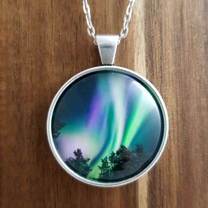 Nordlys - Lilla og grønt