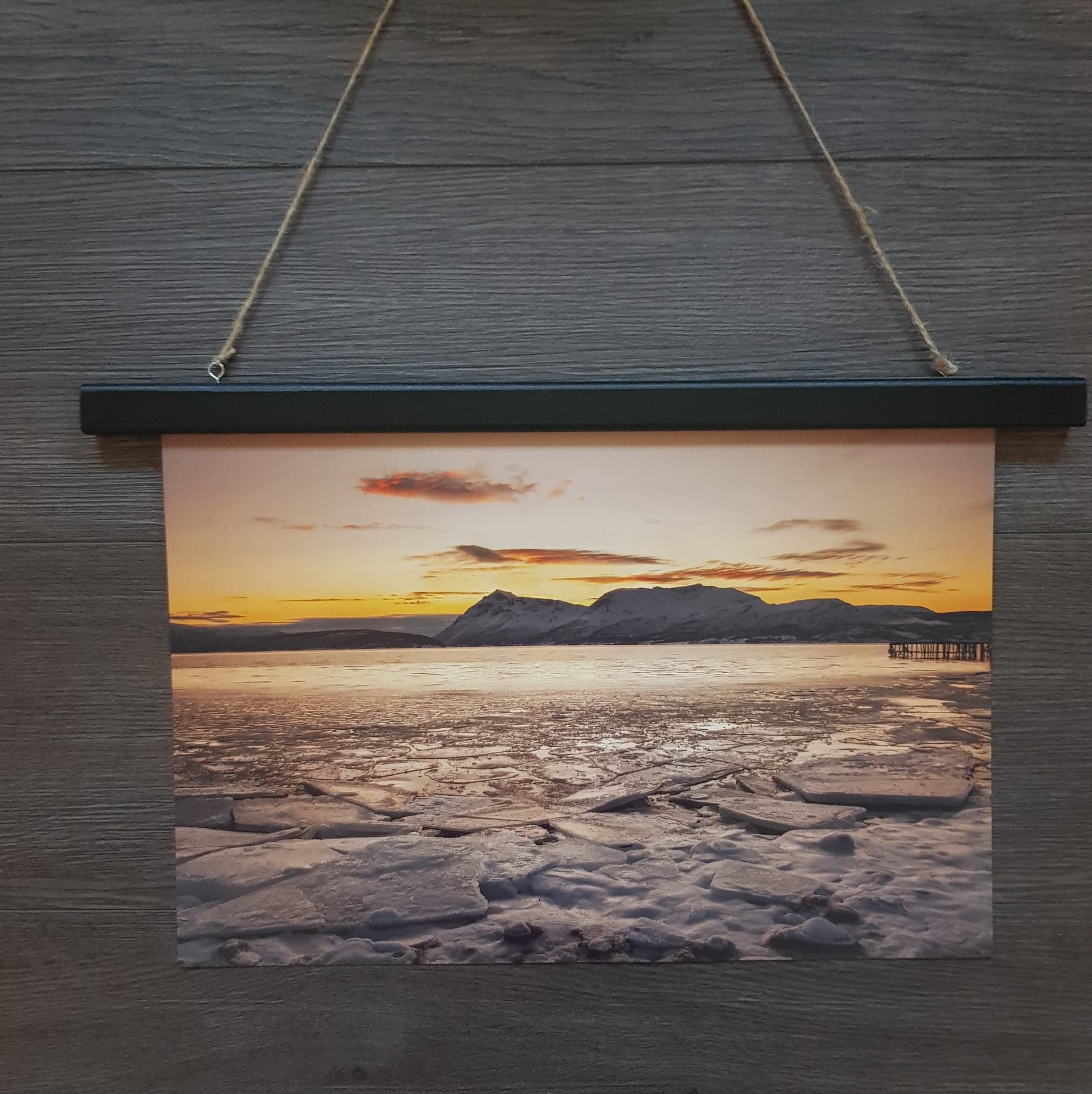 Islagt fjord på Mortenhals