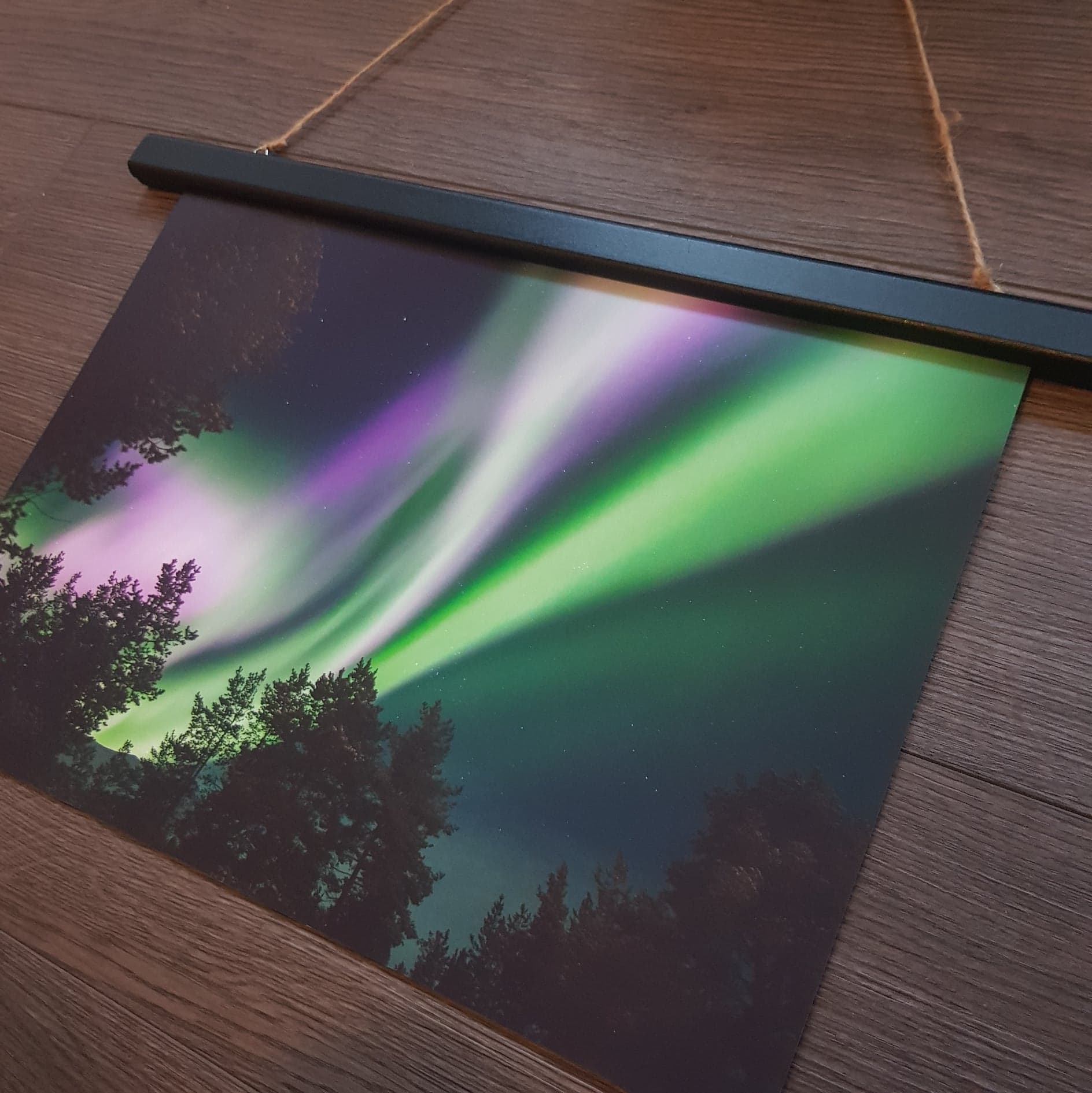 Nordlys - Lilla og grønt