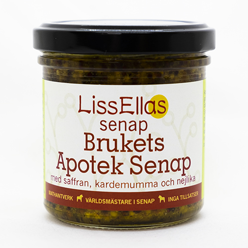 Lissellas Brukets Apotek senap 150 g glas Pris per st