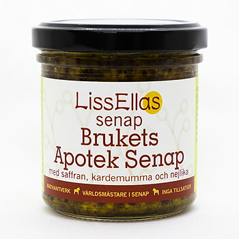 Lissellas Brukets Apotek senap 150 g glas Pris per st