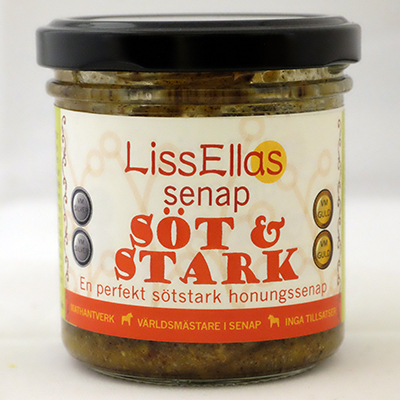 Lissellas Söt och stark senap 150 g glas (Vm-guld) Pris per st
