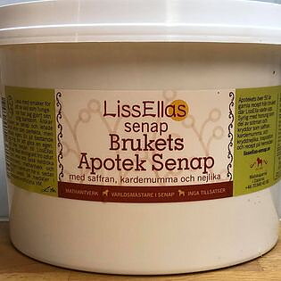 Lissellas Brukets Apotek senap 1,5 kg hink Pris per st