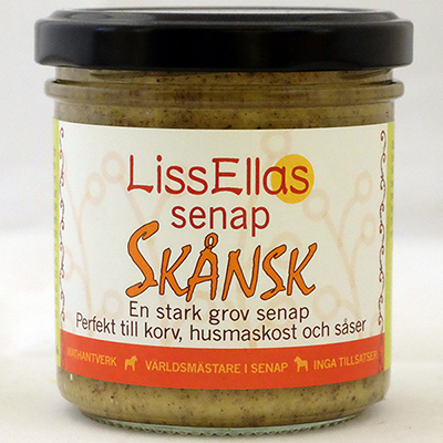Lissellas Skånsk senap 150 g glas Vegan Pris per st
