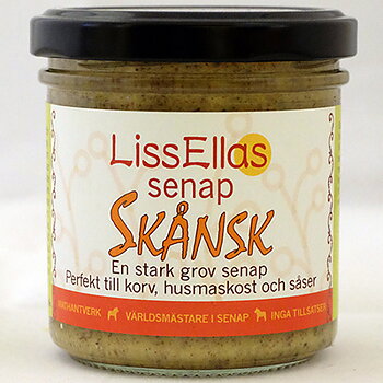 Lissellas Skånsk senap 150 g glas Vegan Pris per st