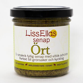 Lissellas Örtsenap 150 g glas Vegan Pris per st