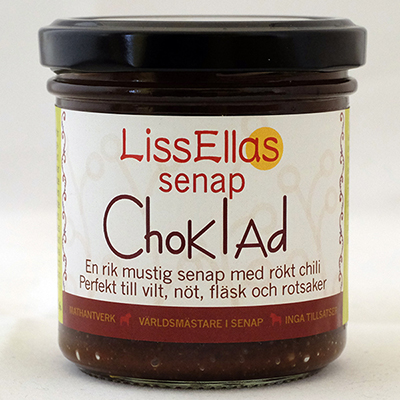 Lissellas Chokladsenap med merkén 150 g glas Pris per st