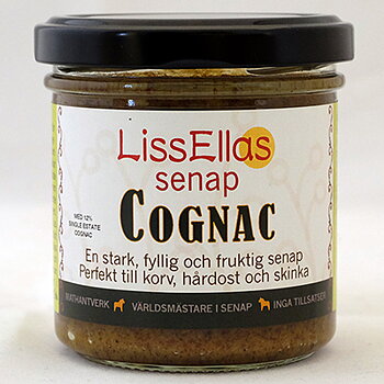 Lissellas Cognacsenap 150 g glas Vegan Pris per st