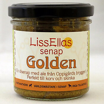 Lissellas Ölsenap Golden ale 150 g glas Vegan Pris per st