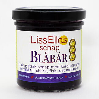 Lissellas Blåbärssenap 150 g glas Vegan Pris per st