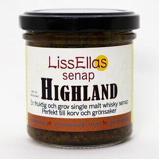 Lissellas Whiskeysenap Highland 150 g glas Vegan Pris per st
