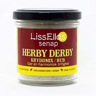 Lissellas Kryddmix/Rub Herby Derby glas 80 g Vegan Pris per st