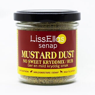 Lissellas Kryddmix/Rub Mustard dust glas 80 g Vegan Pris per st