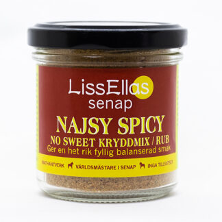 Lissellas Kryddmix/Rub Najsy spicy glas 80 g Vegan Pris per st