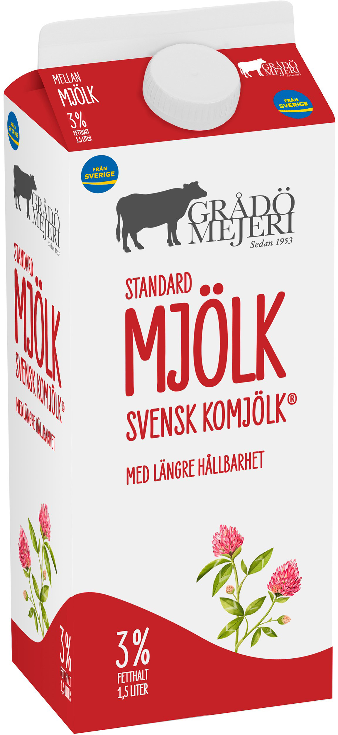 Grådö Mejeri, Standardmjölk 3% 1,5 liter, ESL