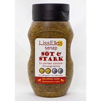 Lissellas  Söt och Stark senap  330 g.