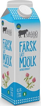 Grådö Mejeri, Lättmjölk 0,5%  1 liter