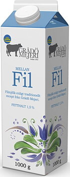 Grådö Mejeri Mellanfil 1.5% 1 liter