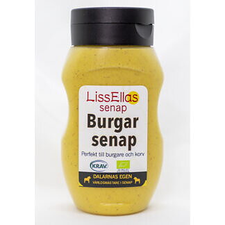 Lissellas Burgarsenap 315 g plastflaska KRAV Pris per st