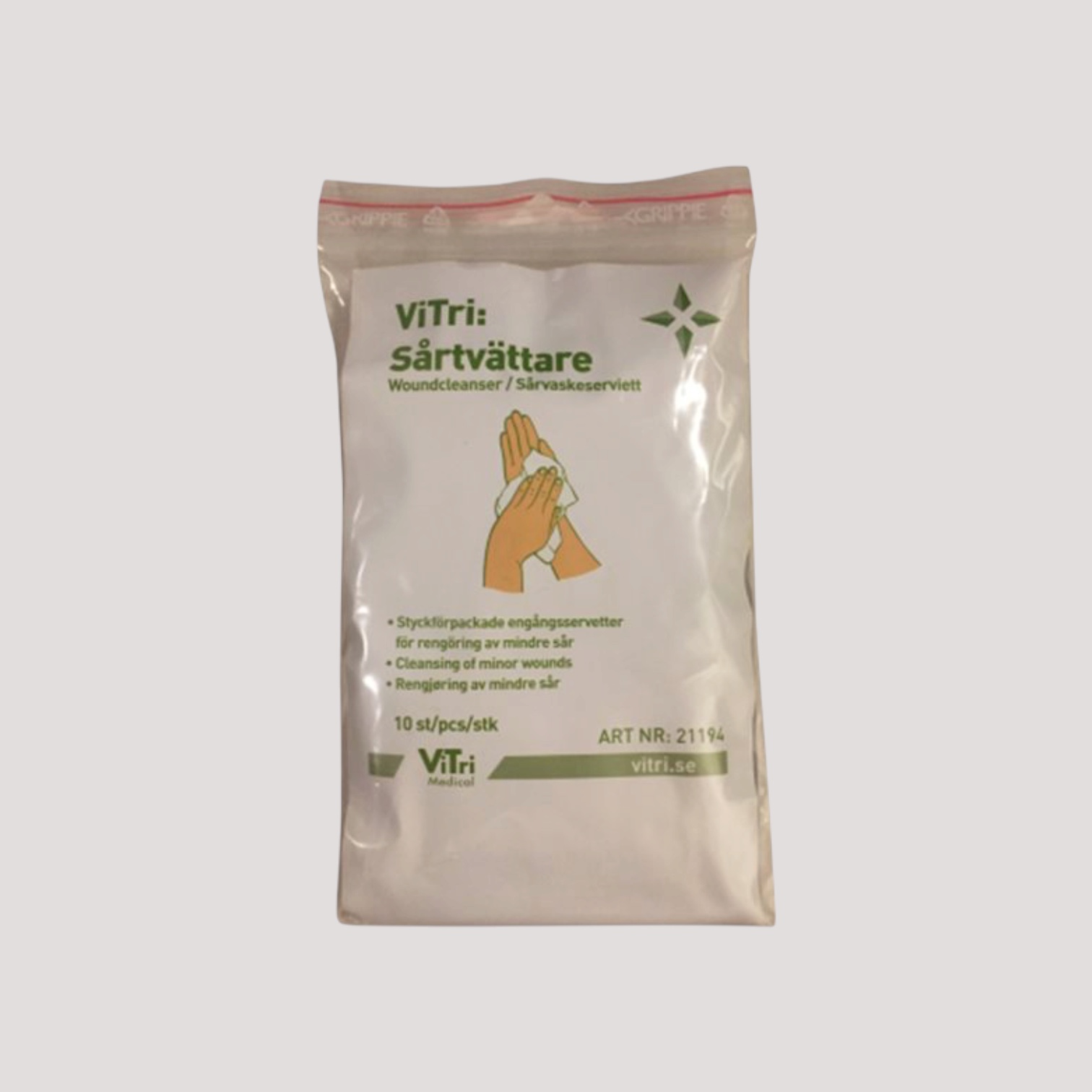 Sårtvättare (10-pack), Vitri - 3