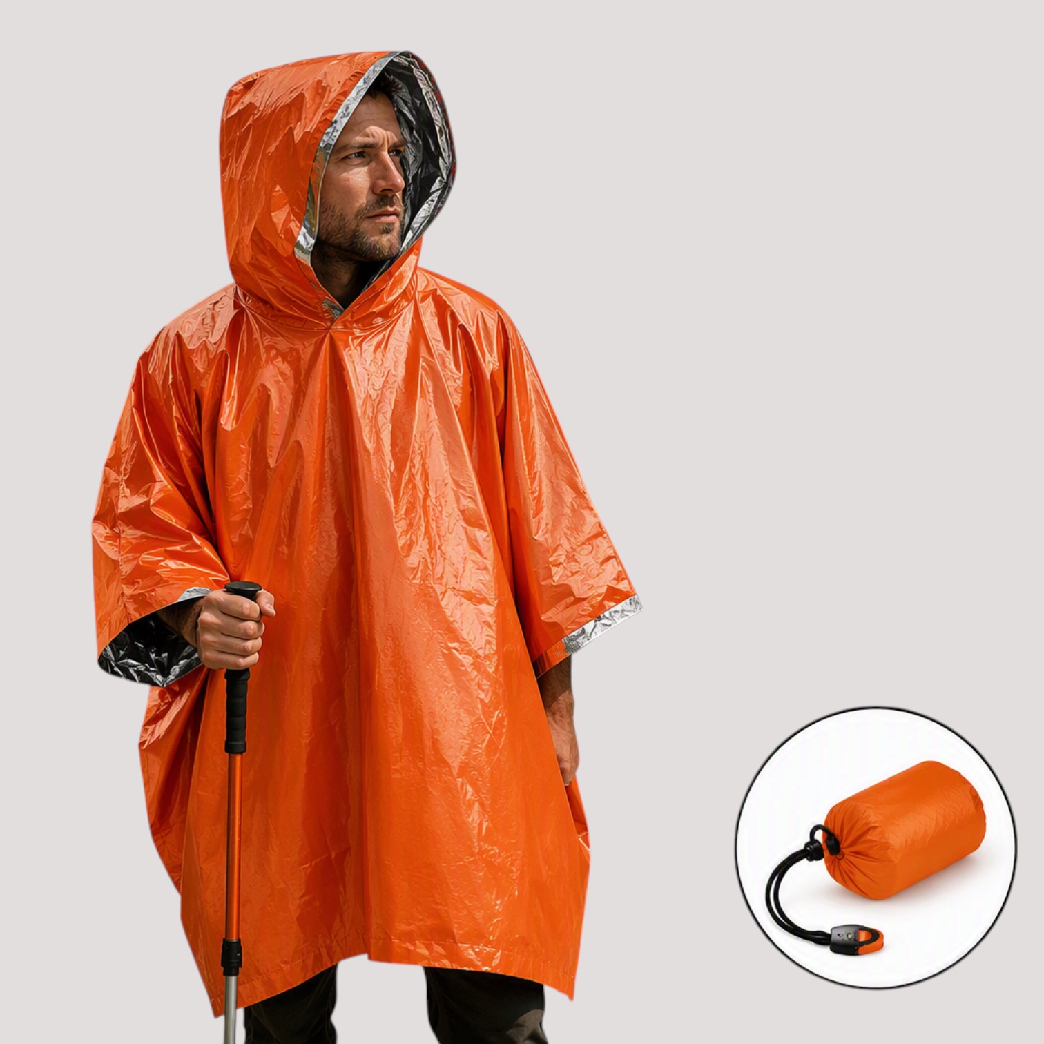 Isolerande poncho för nödsituationer - 7
