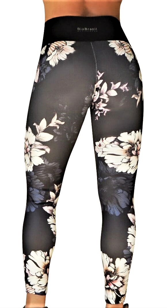 Bia Brazil   Flower Tights Dark