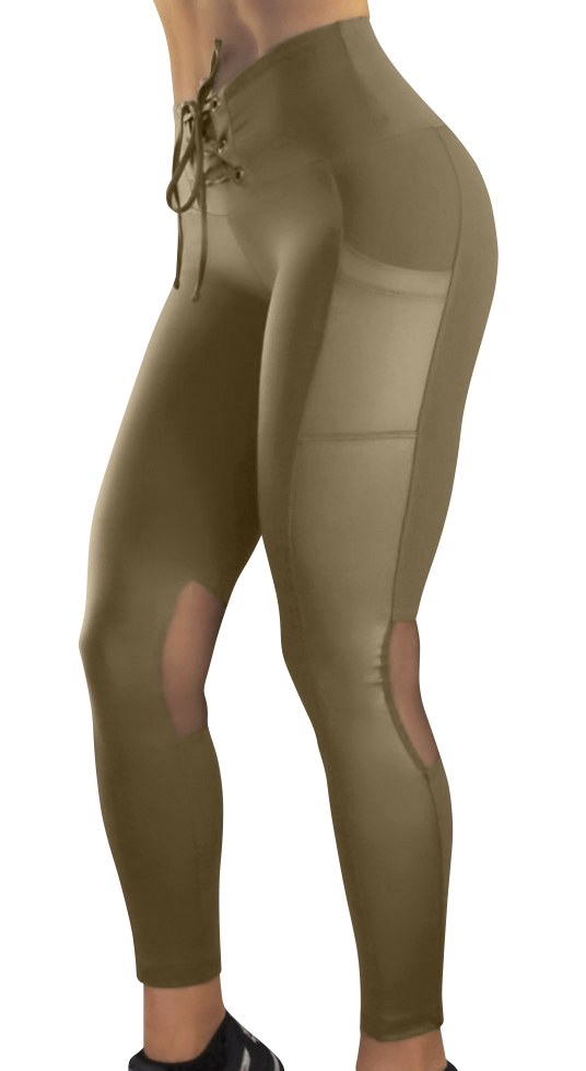 Raw By Adriana Kuhl Tights Glow Army