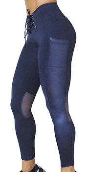 Raw By Adriana Kuhl Tights Glow Deep Blue