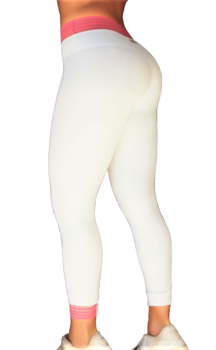 RAW By Adriana Kuhl Urban Tights White/Pink