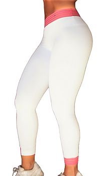 RAW By Adriana Kuhl Urban Tights White/Pink