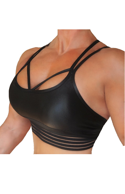 RAW By Adriana Kuh Urban Top Metallic Black