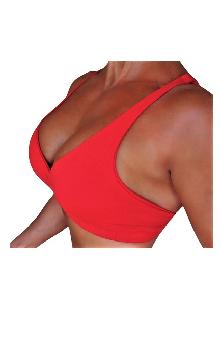 RAW By Adriana Kuhl Athletic Push Up Sports Bra Red - 2