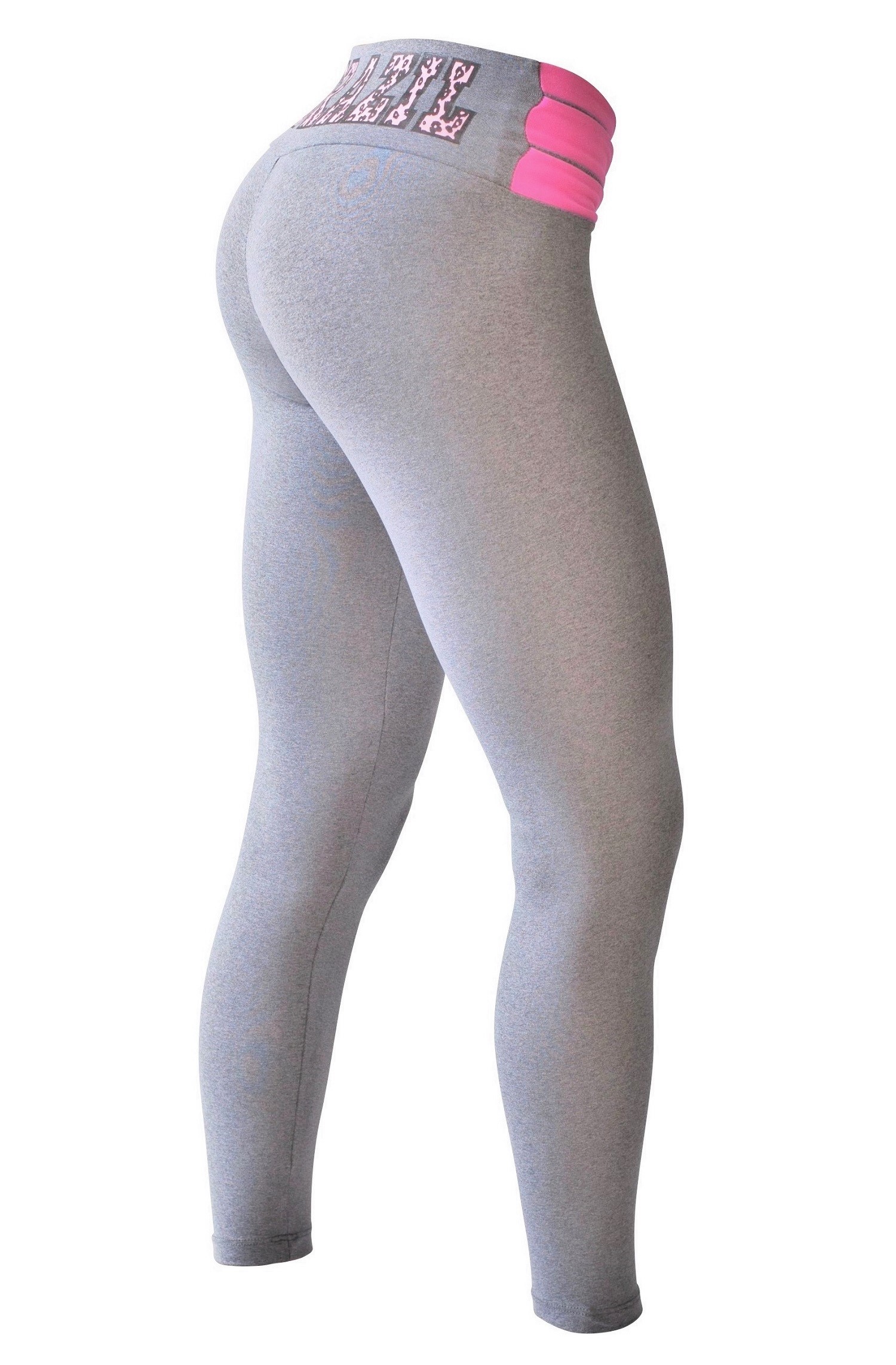  Bia Brazil Leggings 3115 Light Grey/Hot Pink - 2