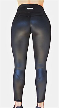 Raw By Adriana Kuhl Vibrant Tights  Shiny Black