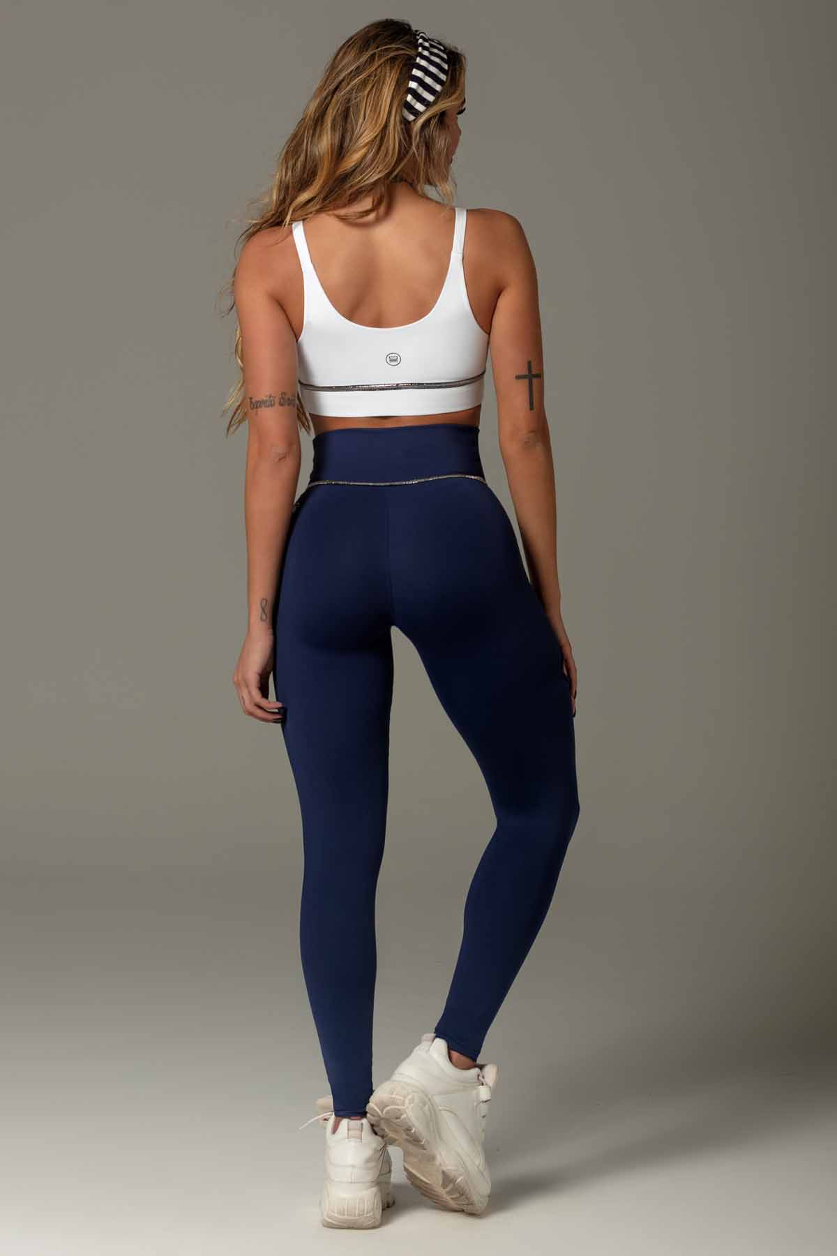 HIPKINI Fit Line Tights Marine Blue - 4