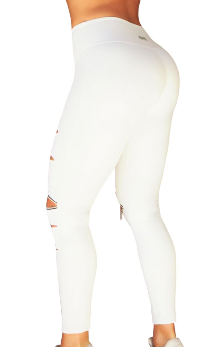 RAW By Adriana Kuhl Rebel Tights White - 2