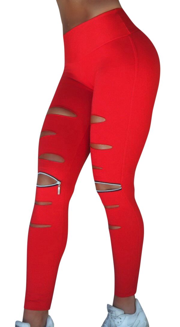 RAW By Adriana Kuhl Rebel Tights Red