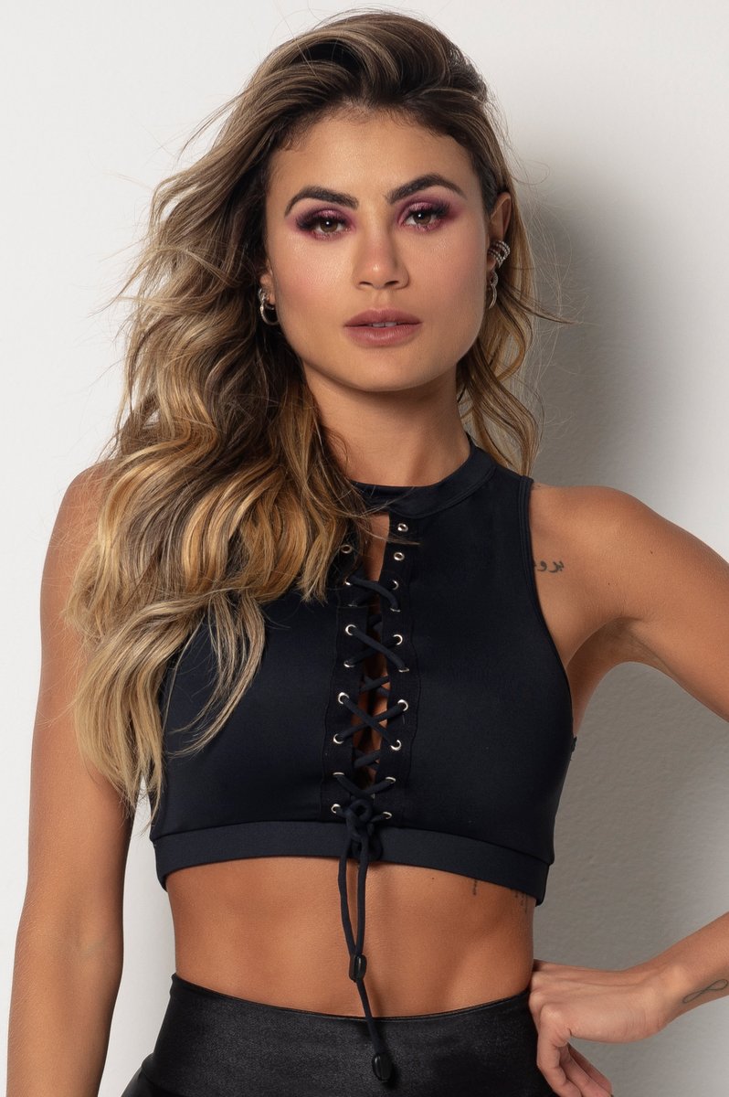 HIPKINI Lace Top Black