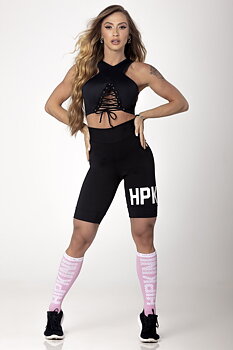 HIPKINI Fitness Shorts Black Logo