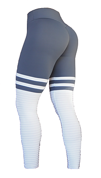 RAW By Adriana Kuhl High Sox Leggings Grey/White