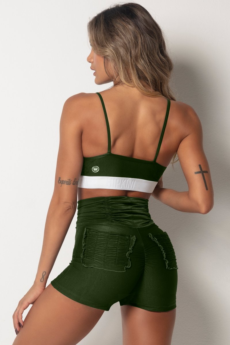 HIPKINI Ruffle Shorts Army - 4