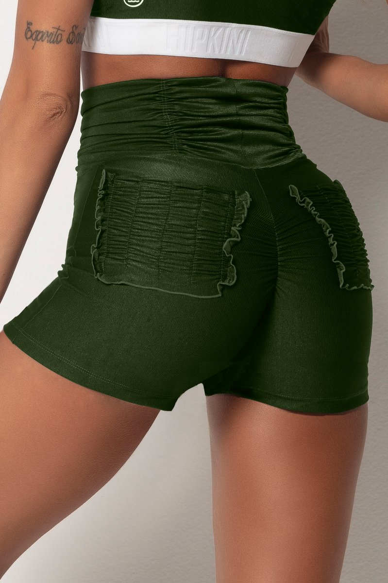 HIPKINI Ruffle Shorts Army