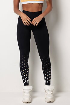 HIPKINI Spots Scrunch Tights  Black/Orange