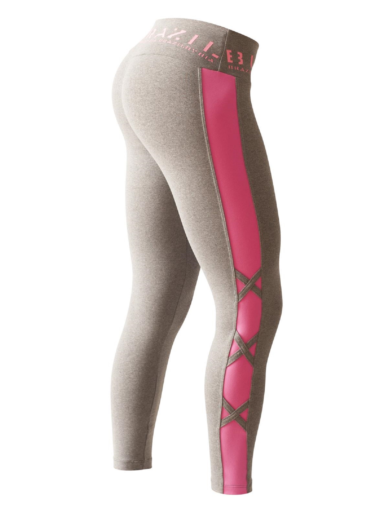  Bia Brazil Leggings 2854 Light Grey / Hot Pink - 2