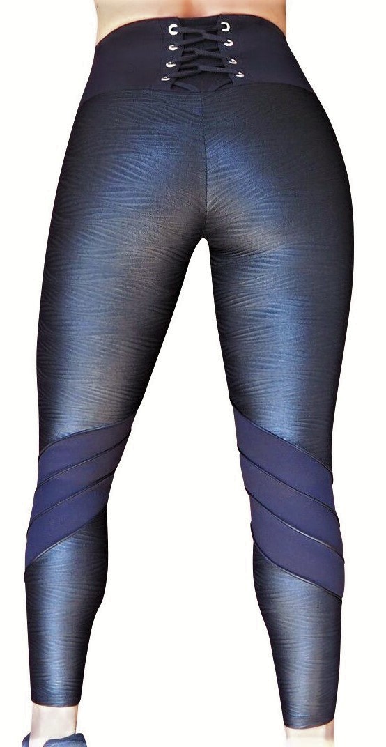 Raw By Adriana Kuhl Tights Crush Shiny Black