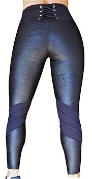 Raw By Adriana Kuhl Tights Crush Shiny Black